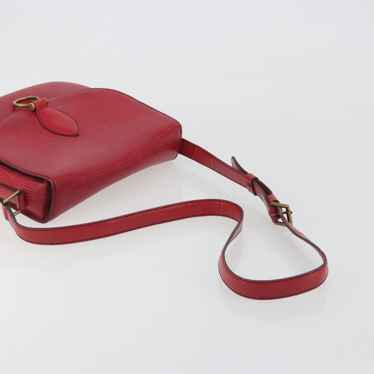 LOUIS VUITTON Epi Saint Cloud GM Shoulder Bag Red M52197 LV Auth 195429