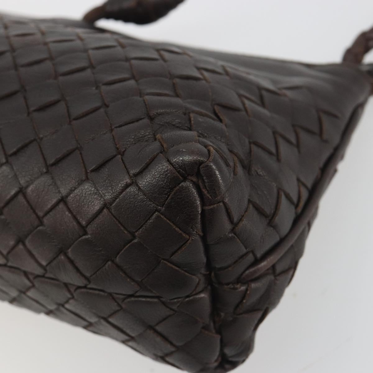 BOTTEGA VENETA INTRECCIATO Accessory Pouch Leather Brown Auth 195438V