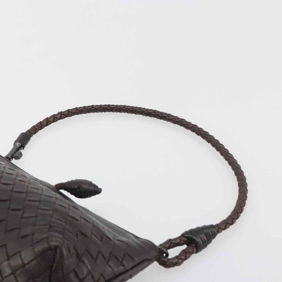 BOTTEGA VENETA INTRECCIATO Accessory Pouch Leather Brown Auth 195438V