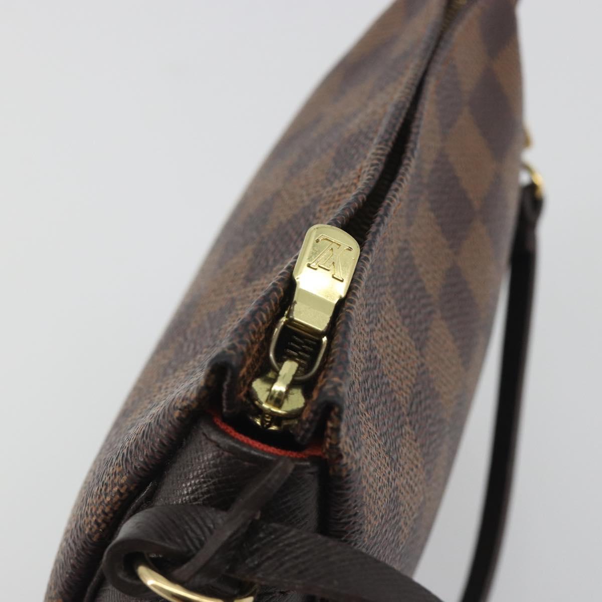 LOUIS VUITTON Damier Ebene Trousse Make Up Pouch N51982 LV Auth 195439V