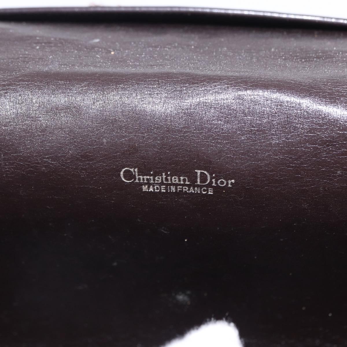 Christian Dior Trotter Canvas Shoulder Bag Beige Gold Tone Auth 195442A