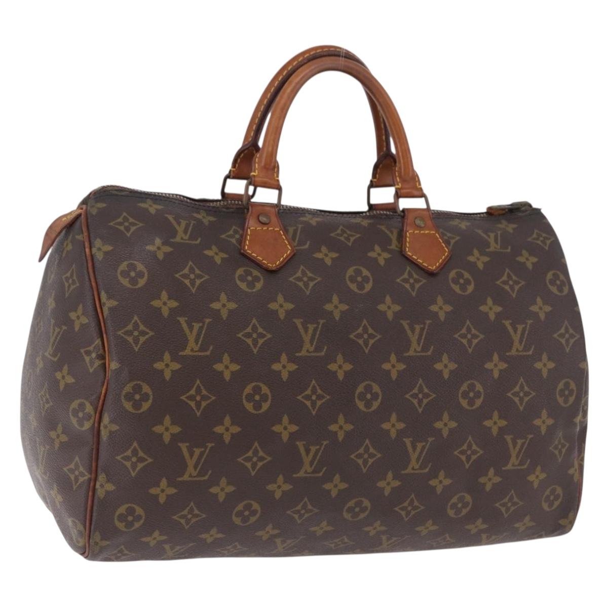 LOUIS VUITTON Monogram Speedy 35 Hand Bag M41524 LV Auth 195443