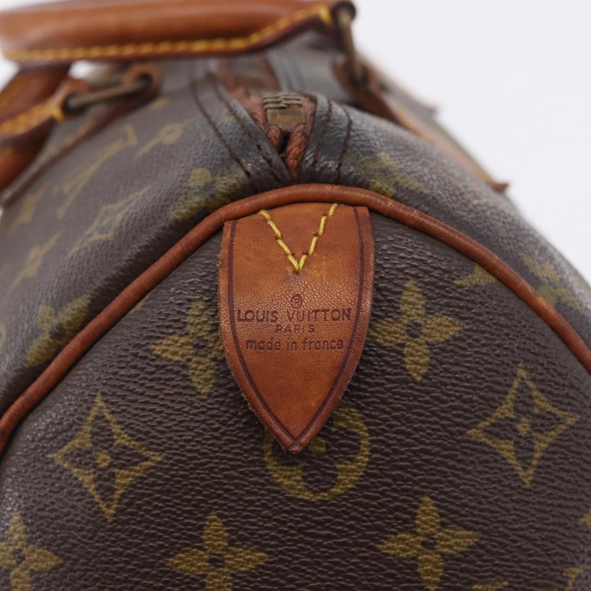 LOUIS VUITTON Monogram Speedy 35 Hand Bag M41524 LV Auth 195443