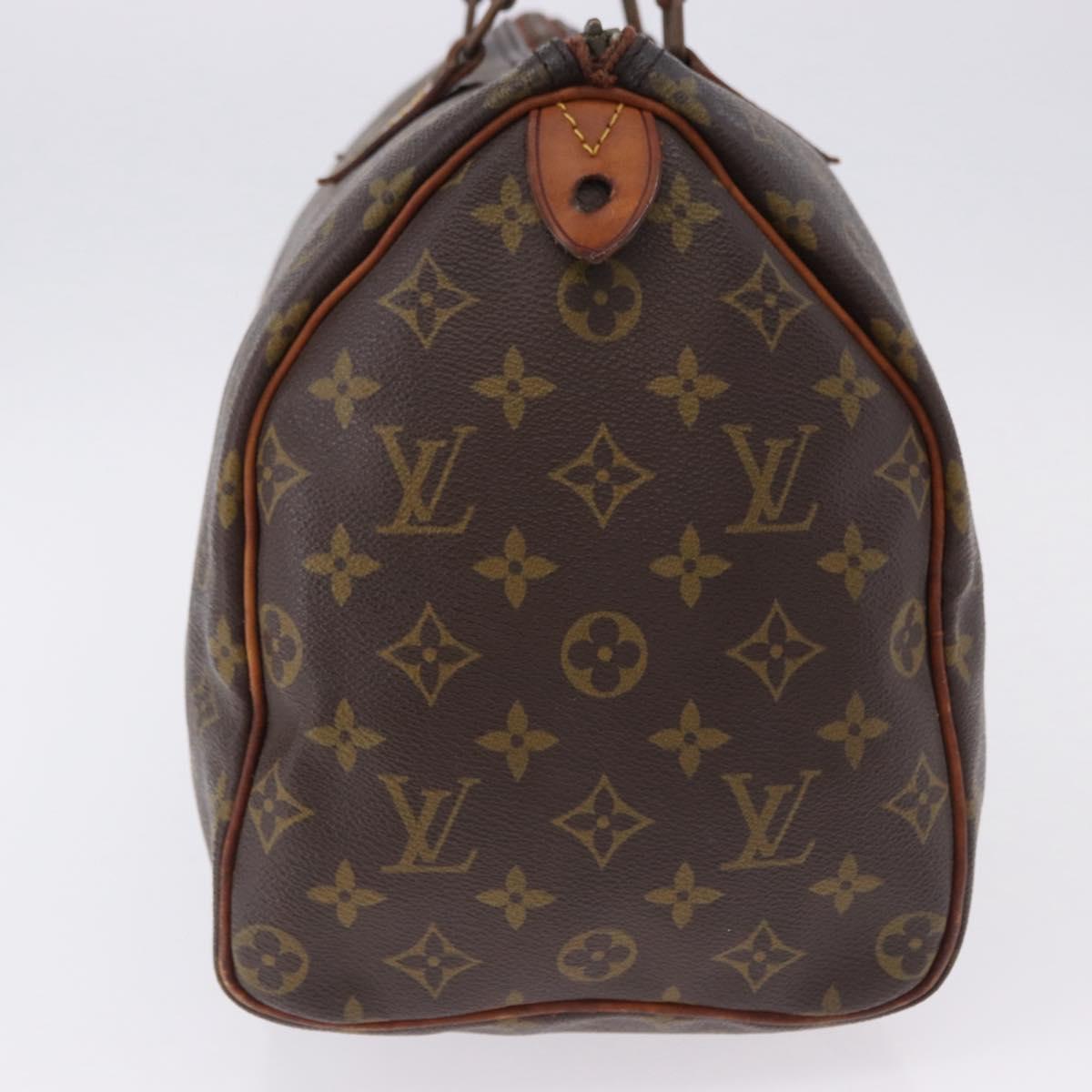 LOUIS VUITTON Monogram Speedy 35 Hand Bag M41524 LV Auth 195443