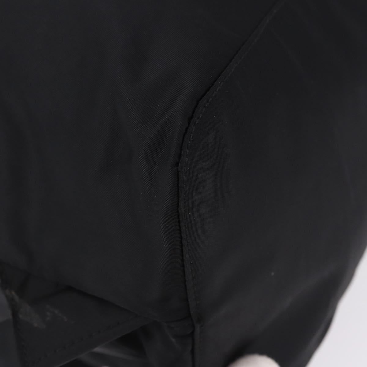 PRADA Backpack Nylon Black Silver Auth 195451A