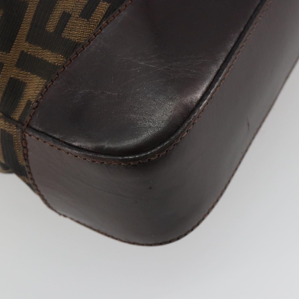 FENDI Zucca Canvas Tote Bag Brown Auth 195452V