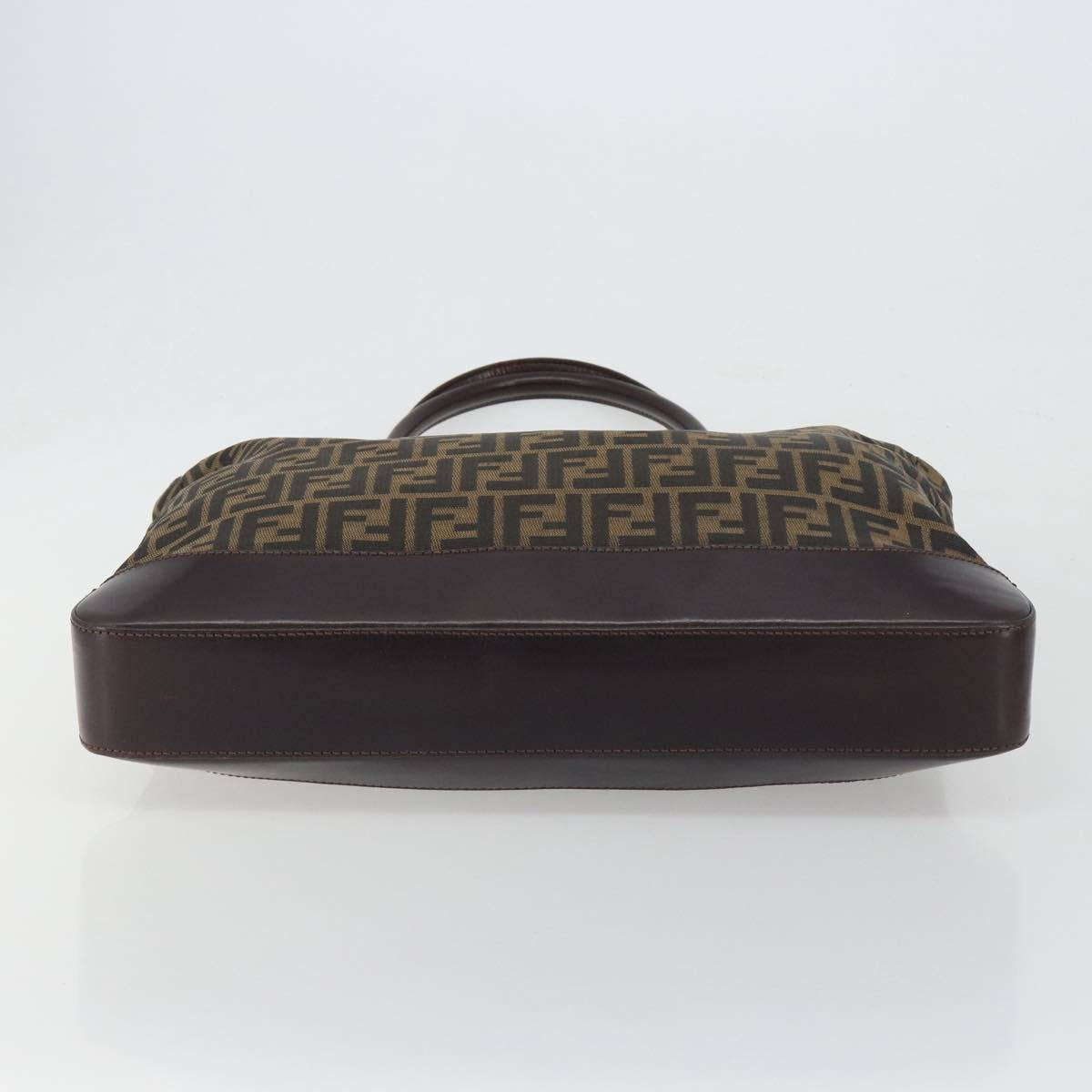 FENDI Zucca Canvas Tote Bag Brown Auth 195452V