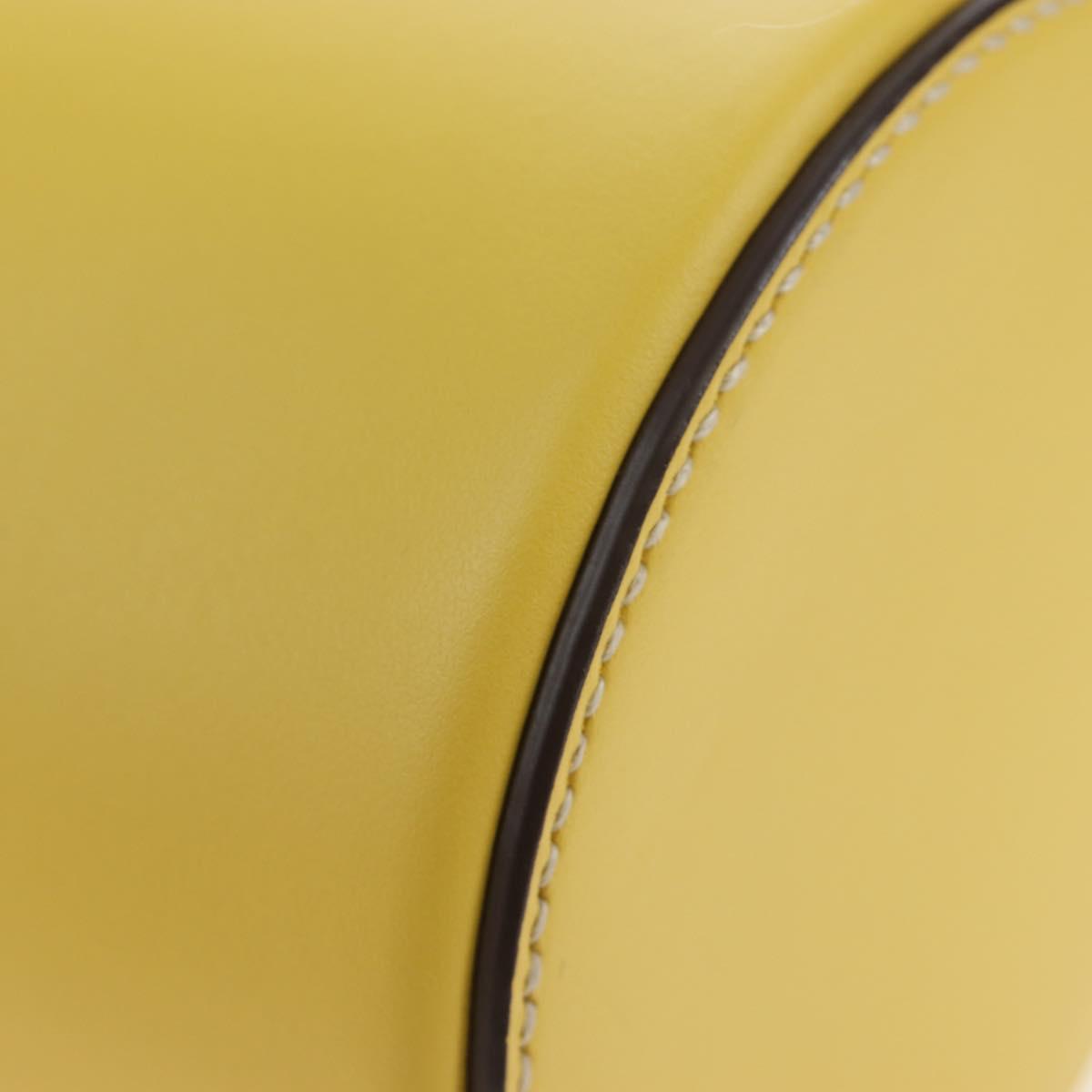 Miu Miu Hand Bag Leather 2way Yellow Gold Auth 195501V