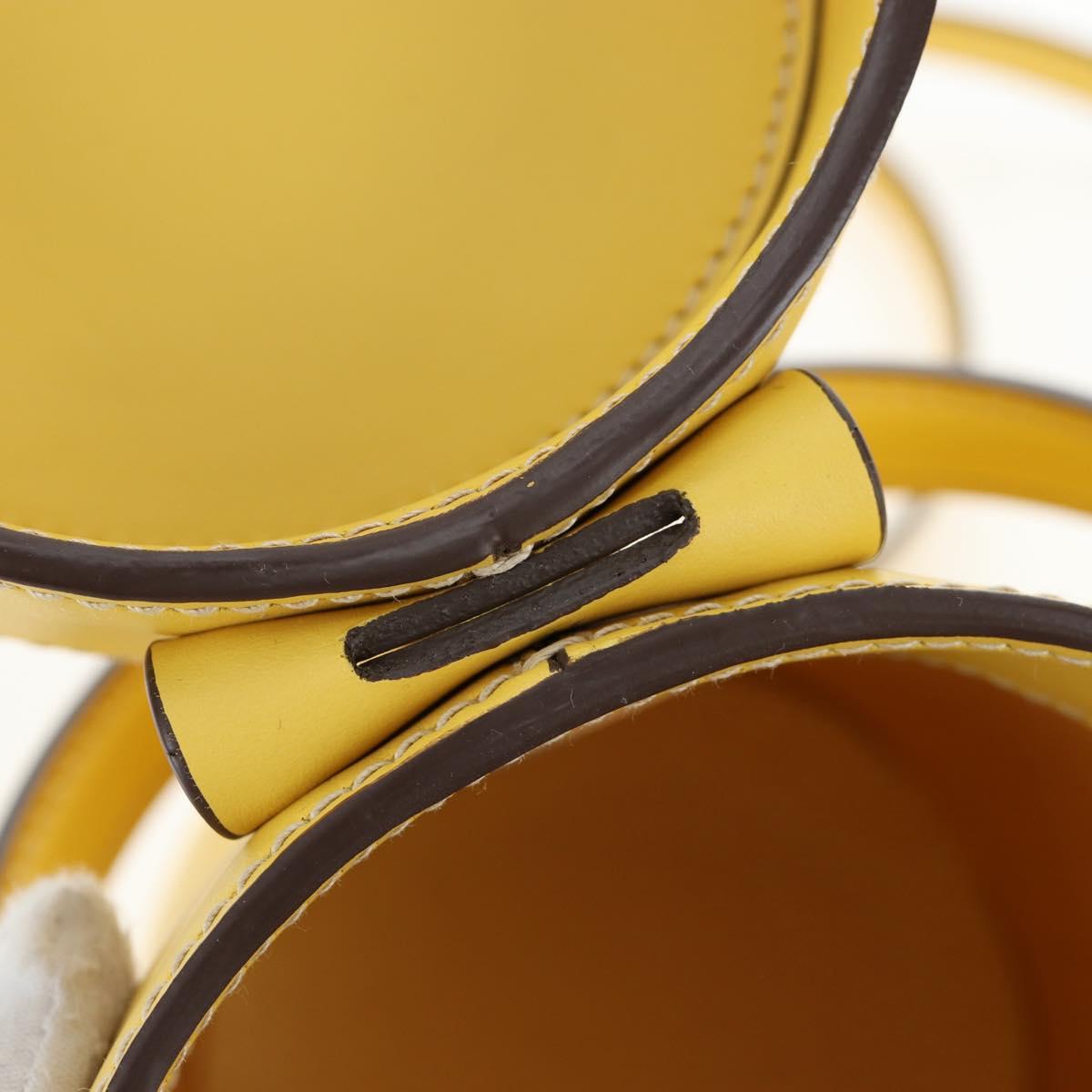 Miu Miu Hand Bag Leather 2way Yellow Gold Auth 195501V