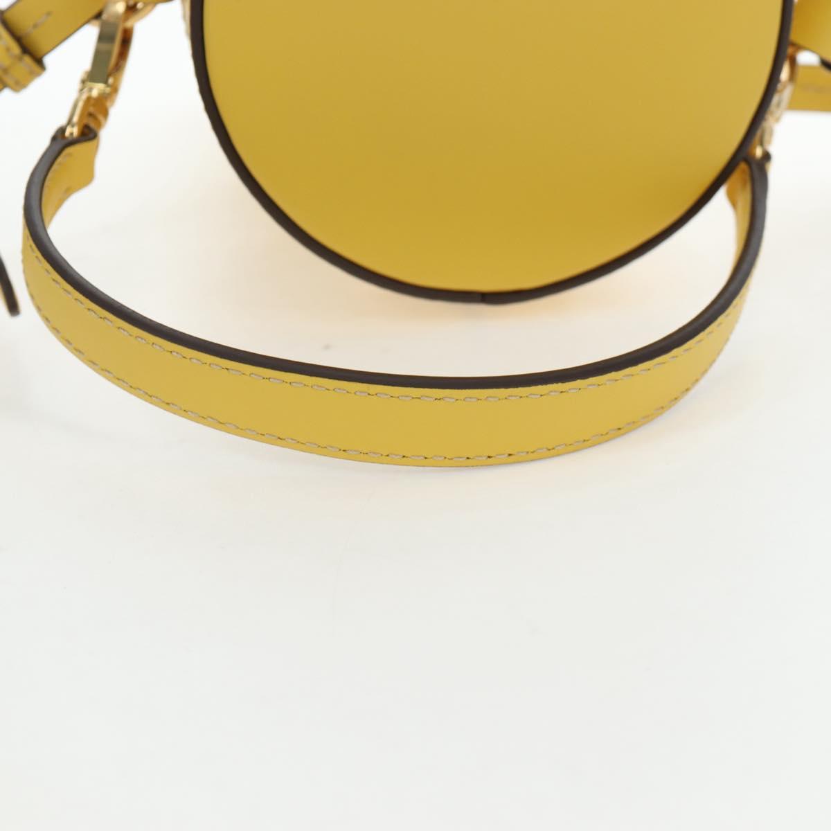 Miu Miu Hand Bag Leather 2way Yellow Gold Auth 195501V