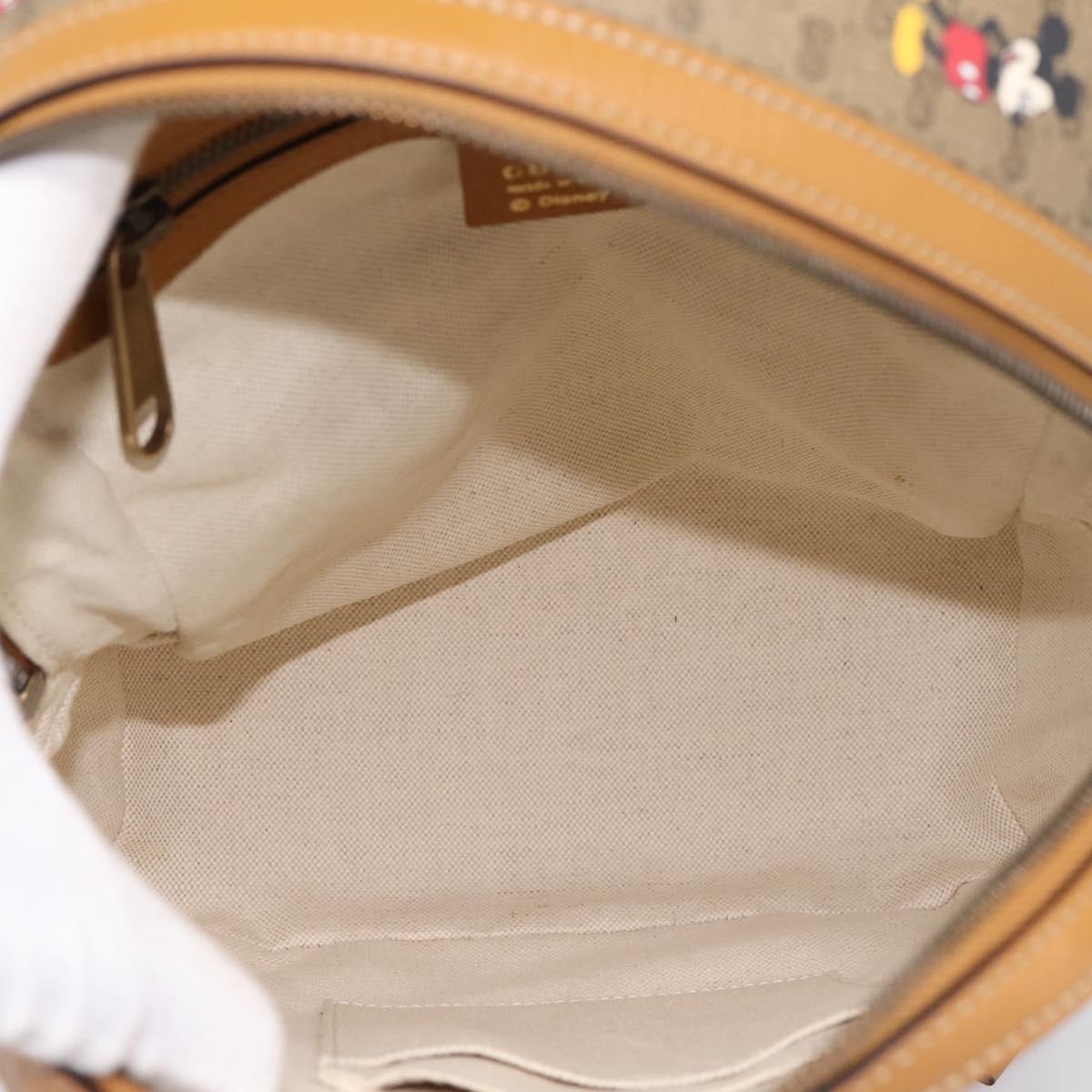 GUCCI Micro GG Supreme Disney Backpack PVC Beige Gold 552884 Auth 195502M