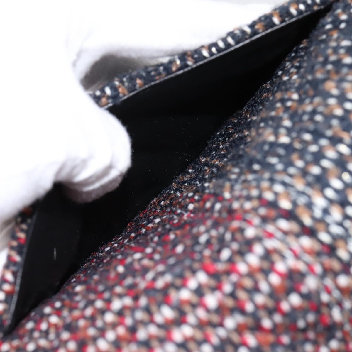 CHANEL Chain Matelasse25 Shoulder Bag Tweed Multicolor CC Auth 195503SAM