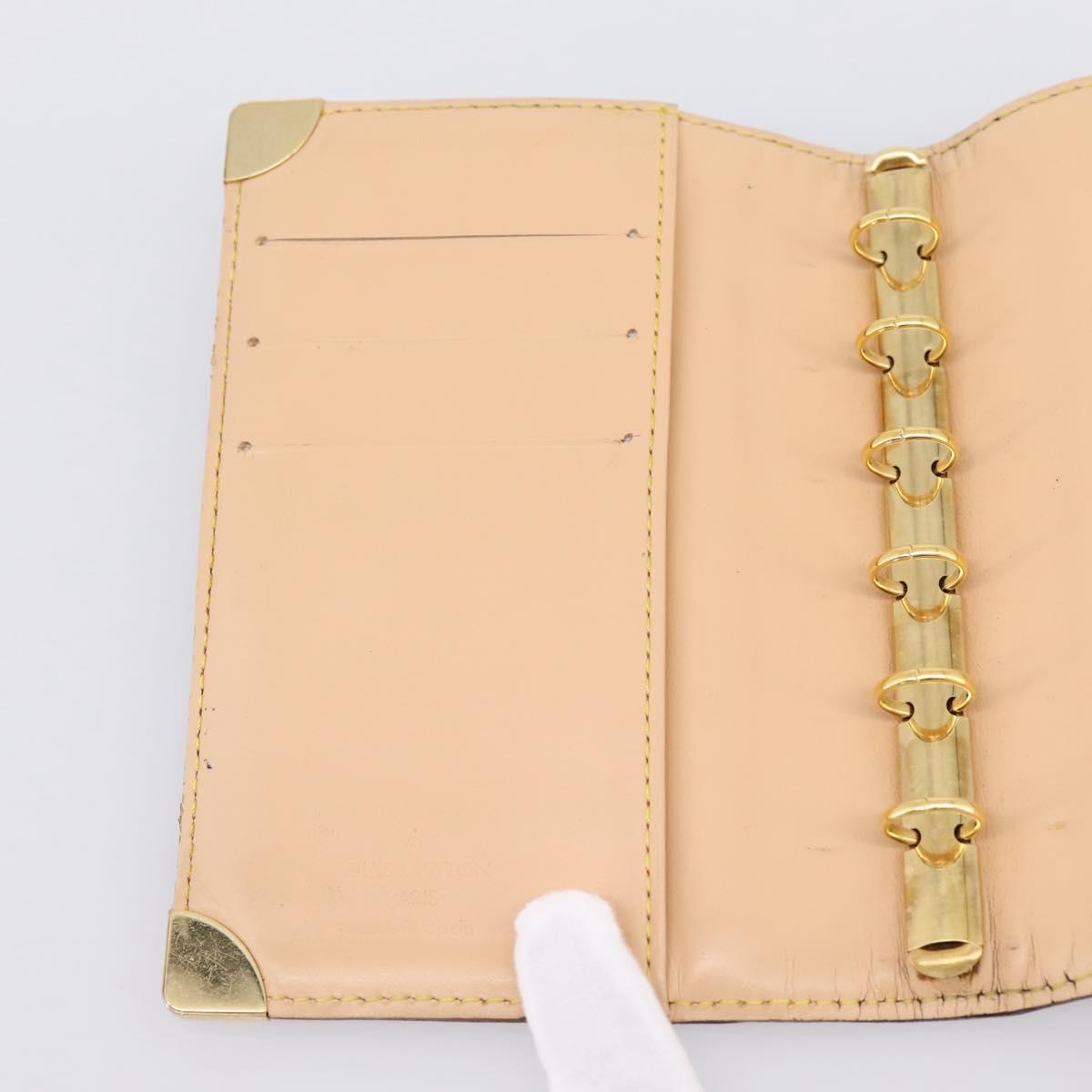 LOUIS VUITTON Multicolor Agenda PM Day Planner Cover Black R20895 LV Auth 195509