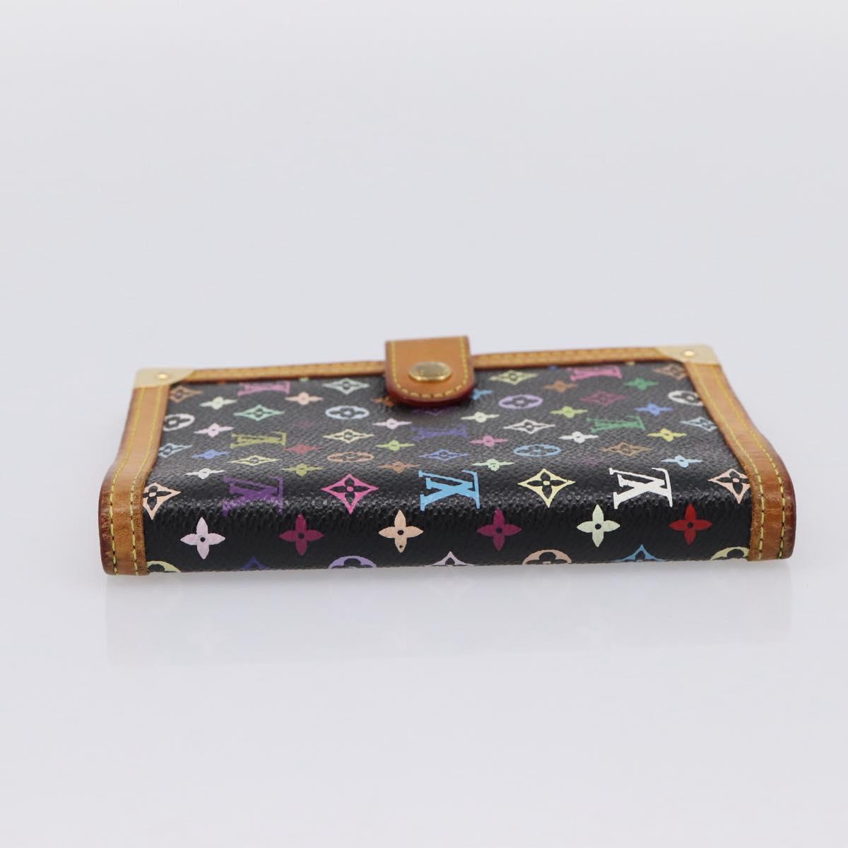 LOUIS VUITTON Multicolor Agenda PM Day Planner Cover Black R20895 LV Auth 195509