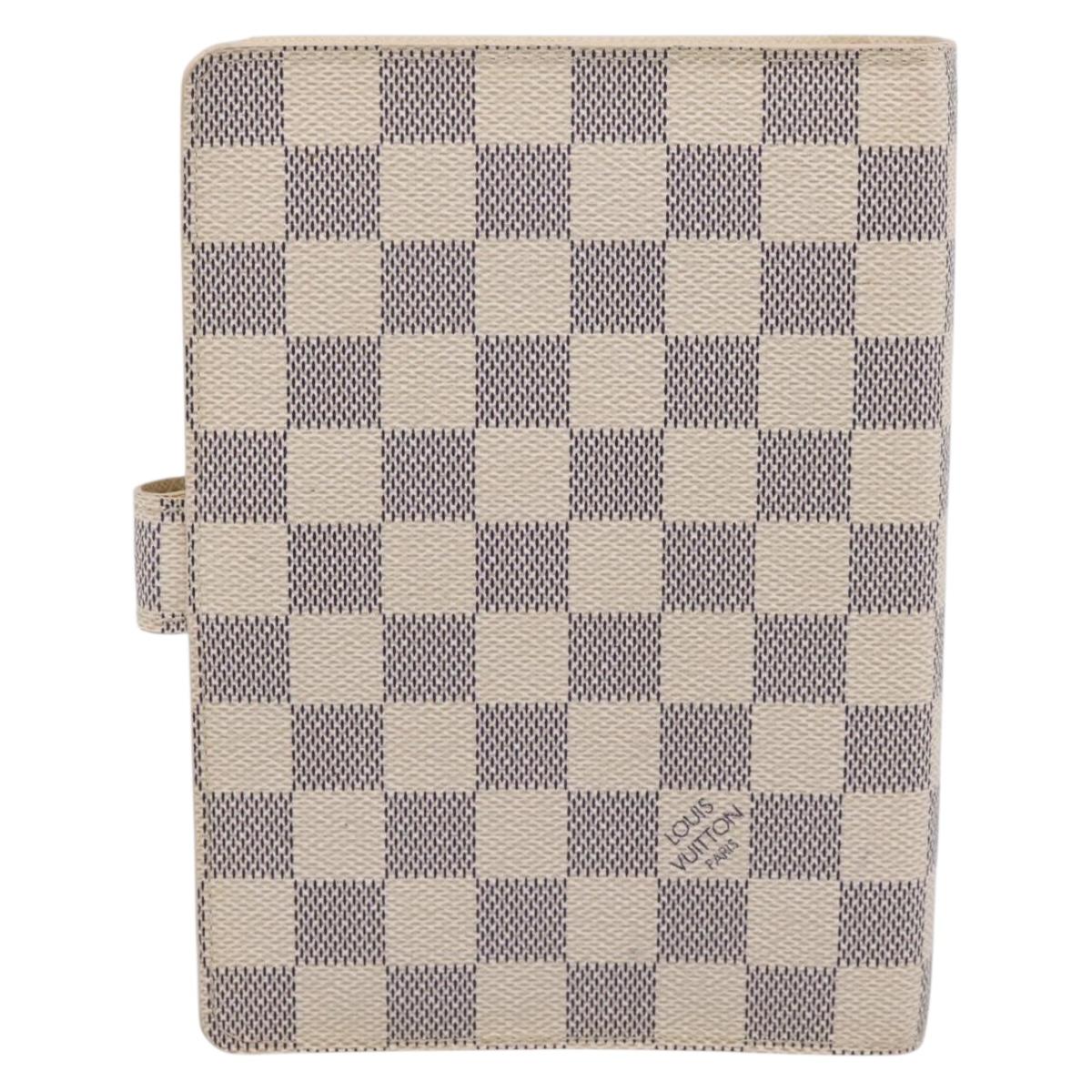 LOUIS VUITTON Damier Azur Agenda MM Day Planner Cover R20707 LV Auth 195511V