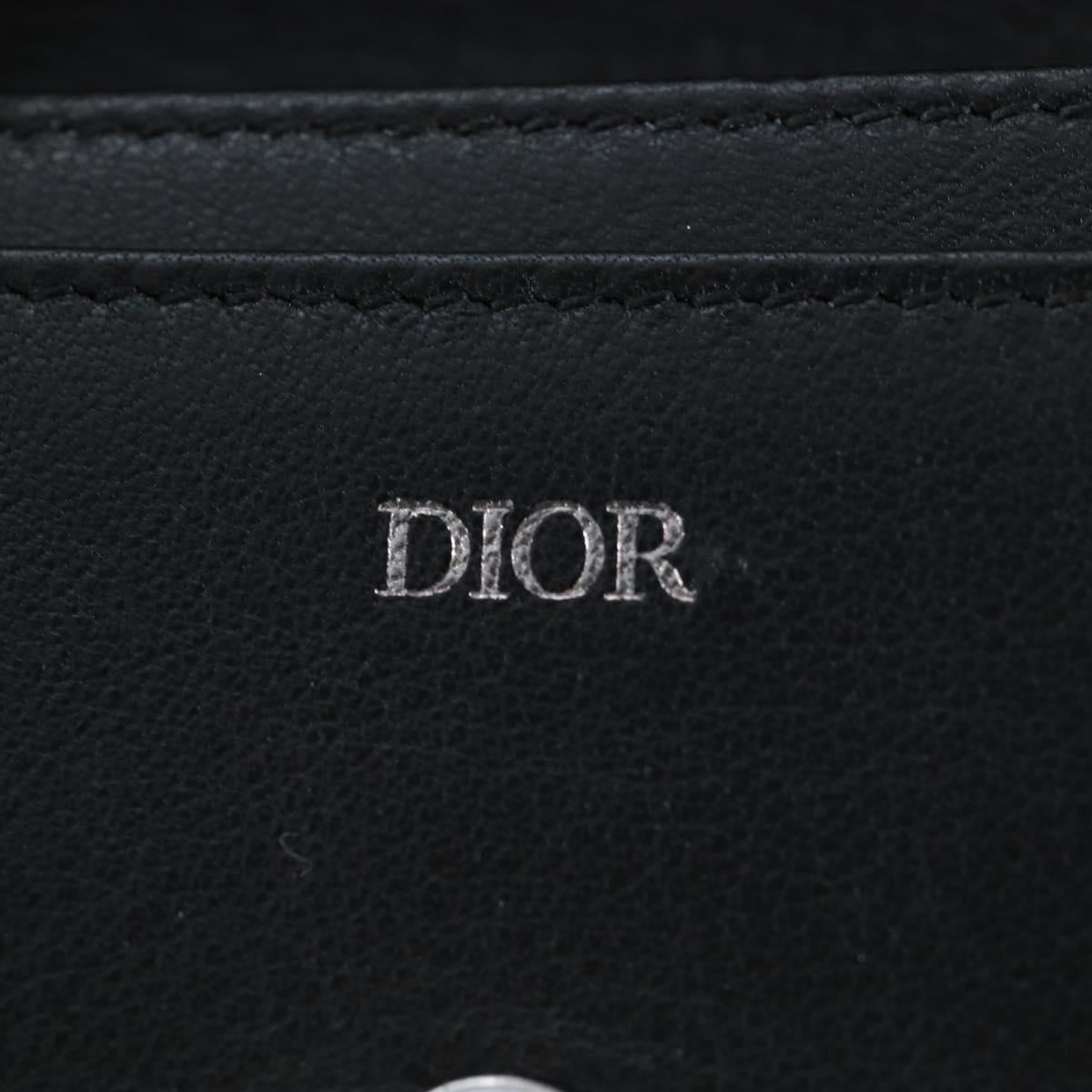 Christian Dior Trotter Canvas Shoulder Pouch Navy Silver Auth 195520V