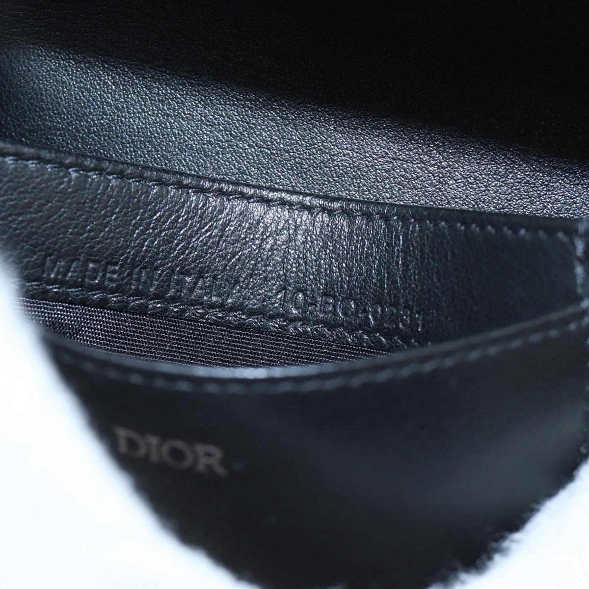 Christian Dior Trotter Canvas Shoulder Pouch Navy Silver Auth 195520V