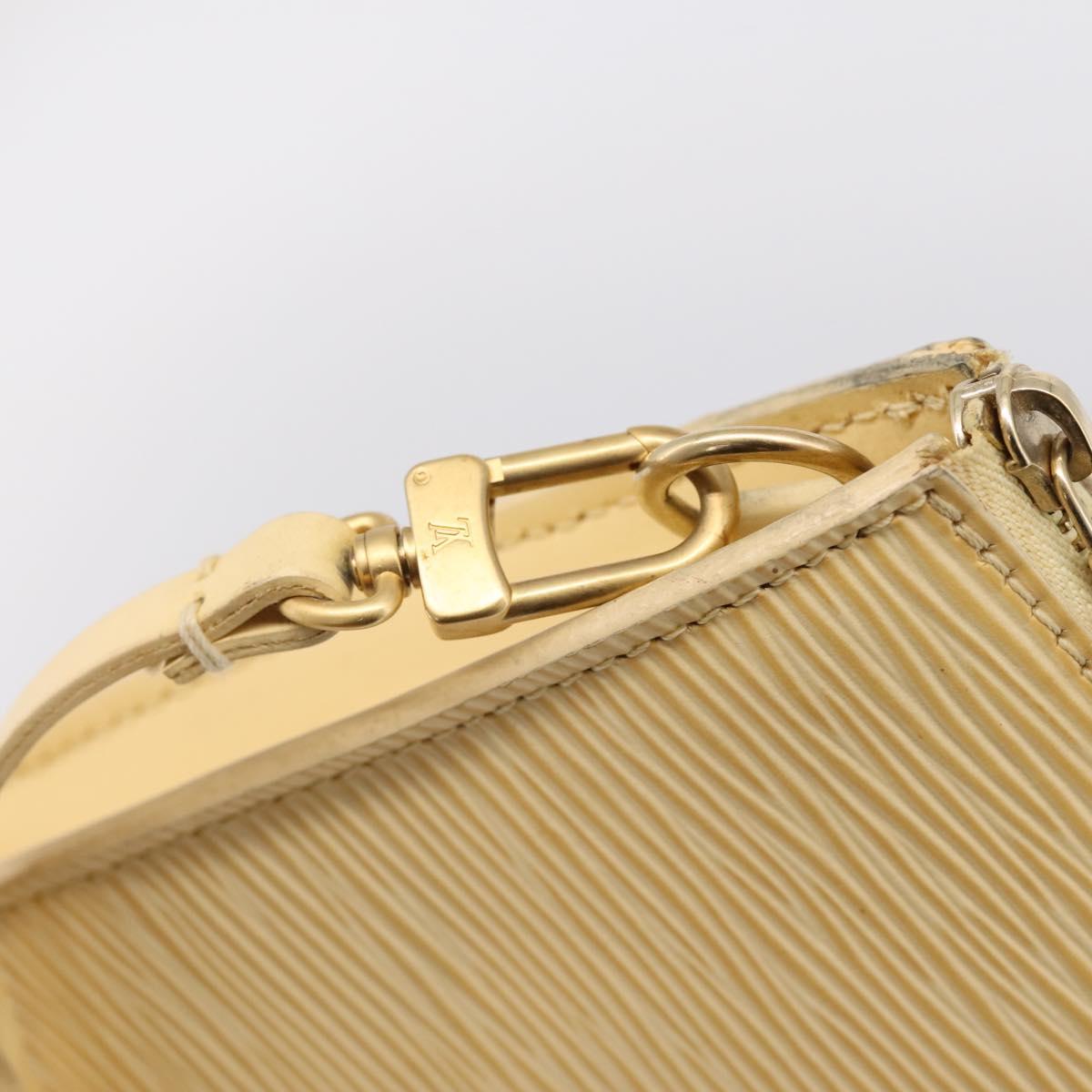 LOUIS VUITTON Epi Pochette Accessoires Pouch Vanilla M5294A LV Auth 195523V
