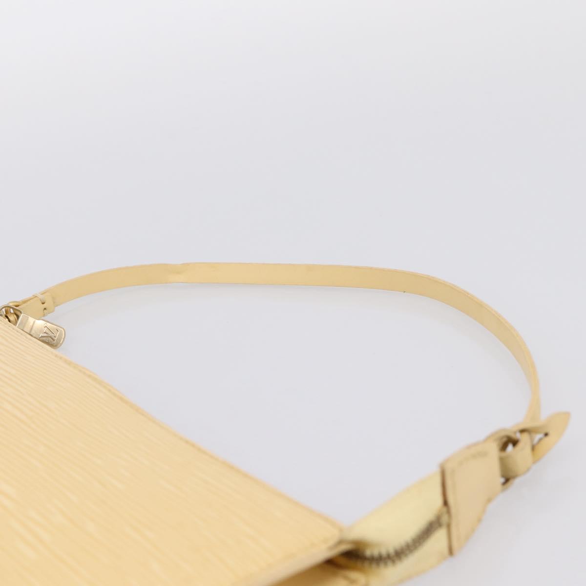 LOUIS VUITTON Epi Pochette Accessoires Pouch Vanilla M5294A LV Auth 195523V