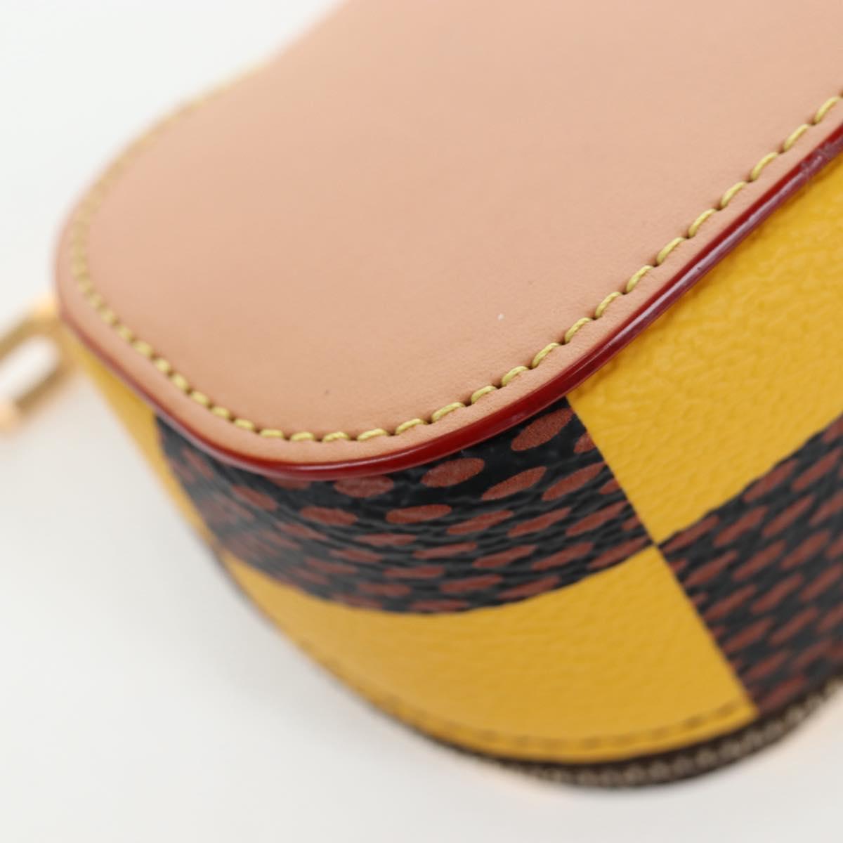 LOUIS VUITTON Damier Pop Glasses Case Yellow GI1034 LV Auth 195529M