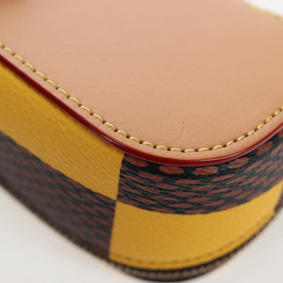 LOUIS VUITTON Damier Pop Glasses Case Yellow GI1034 LV Auth 195529M