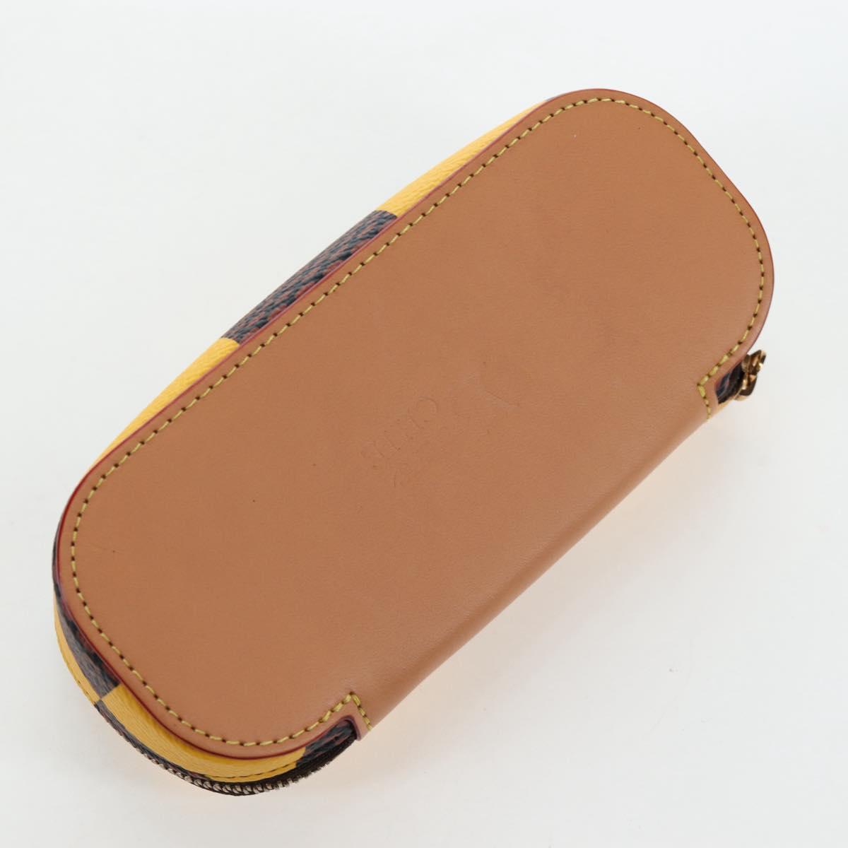 LOUIS VUITTON Damier Pop Glasses Case Yellow GI1034 LV Auth 195529M