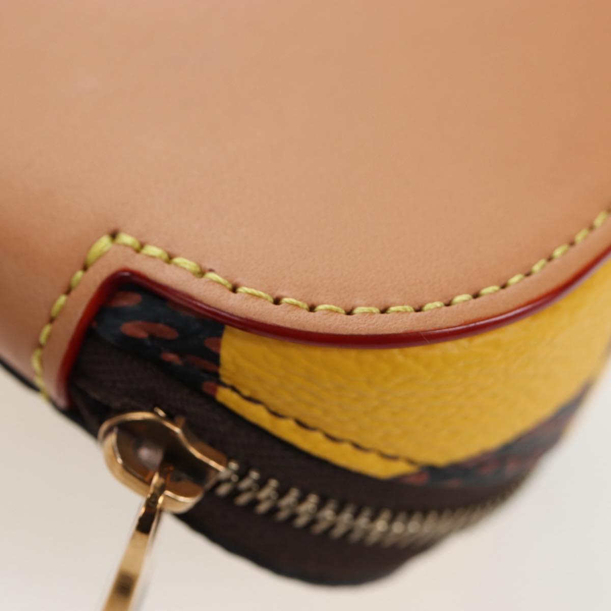 LOUIS VUITTON Damier Pop Glasses Case Yellow GI1034 LV Auth 195529M