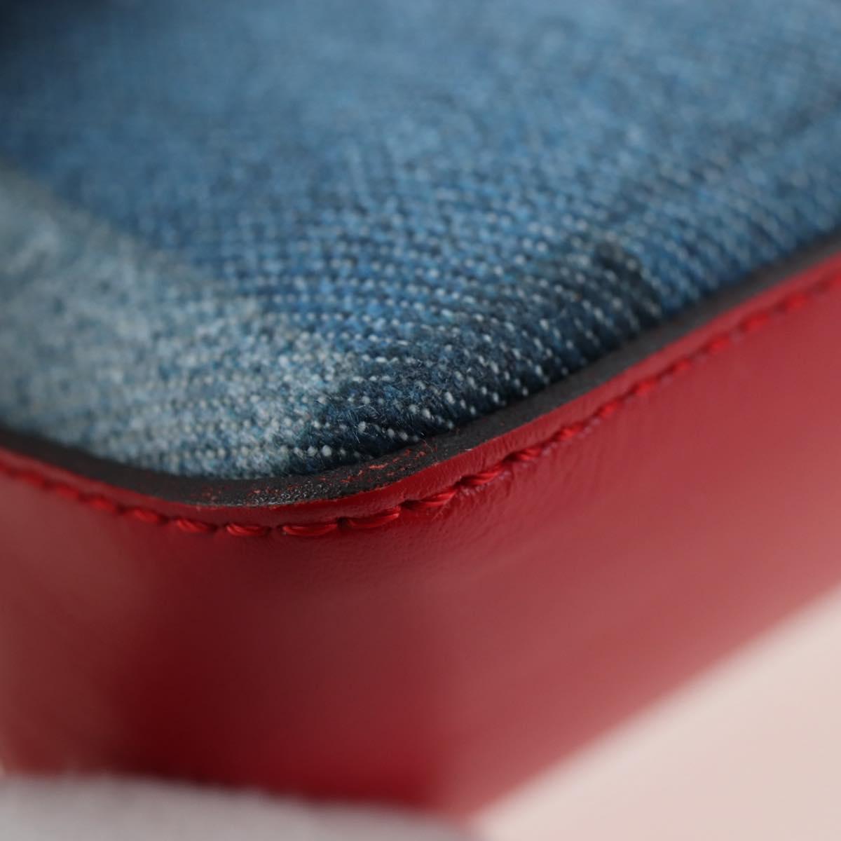 LOUIS VUITTON Monogram Denim Trousse Elizabeth Pen Case Blue GI0444 Auth 195530M