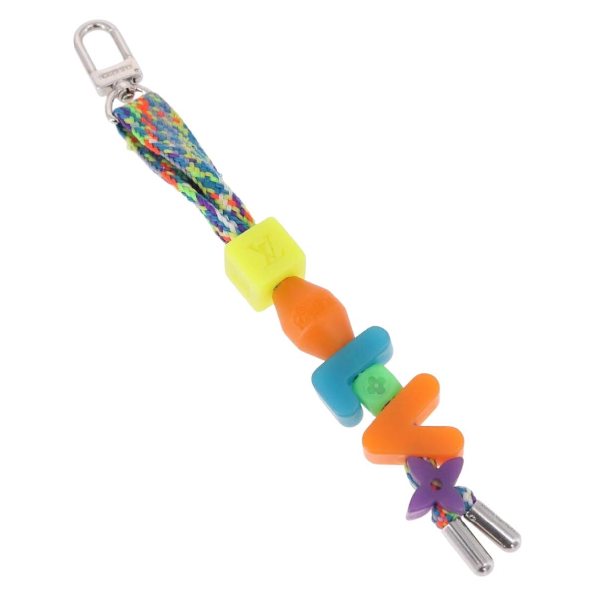 LOUIS VUITTON Porte Cles LV Play Key Ring metal Multicolor MP3450 Auth 195533M