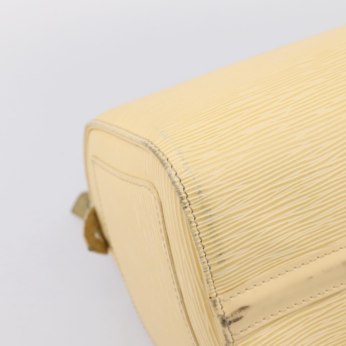 LOUIS VUITTON Epi Speedy 25 Hand Bag Vanilla M4301A LV Auth 195536