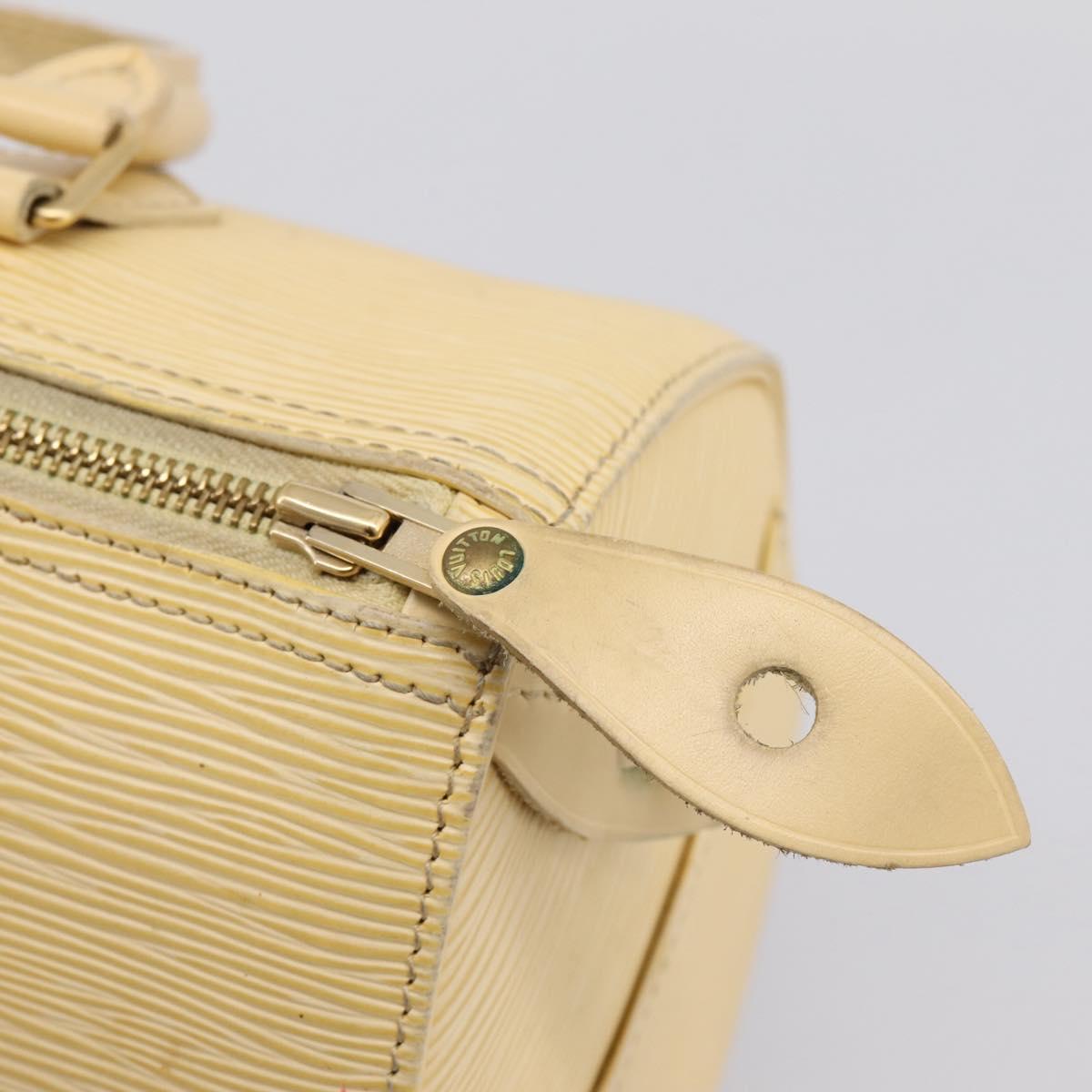 LOUIS VUITTON Epi Speedy 25 Hand Bag Vanilla M4301A LV Auth 195536