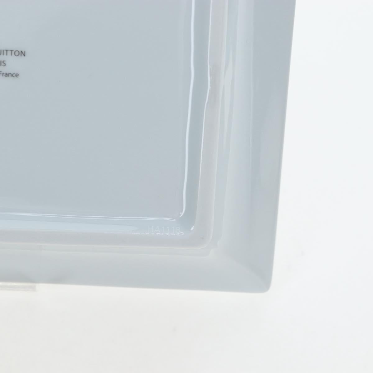 LOUIS VUITTON Plate Glass White LV Auth 195539M