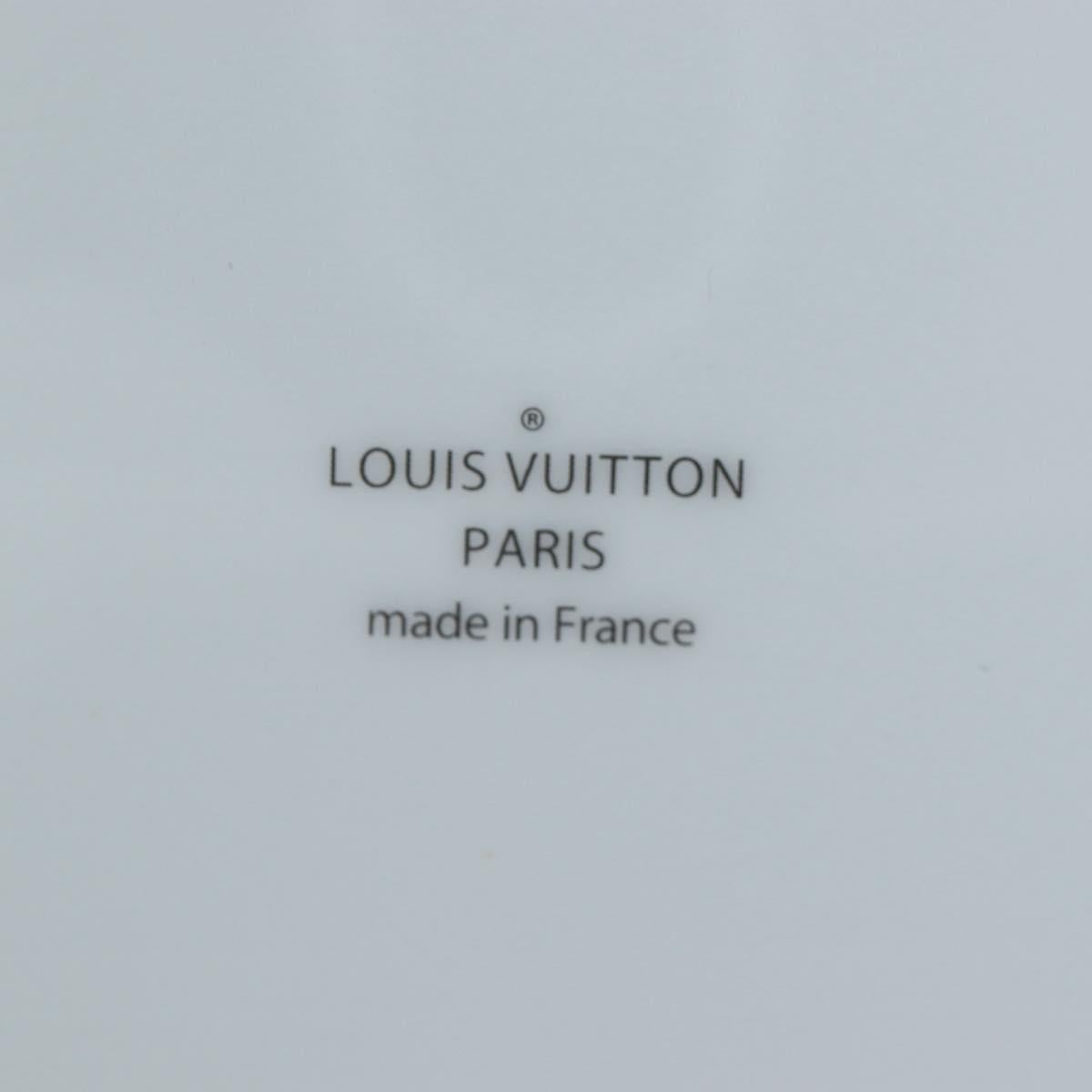 LOUIS VUITTON Plate Glass White LV Auth 195539M