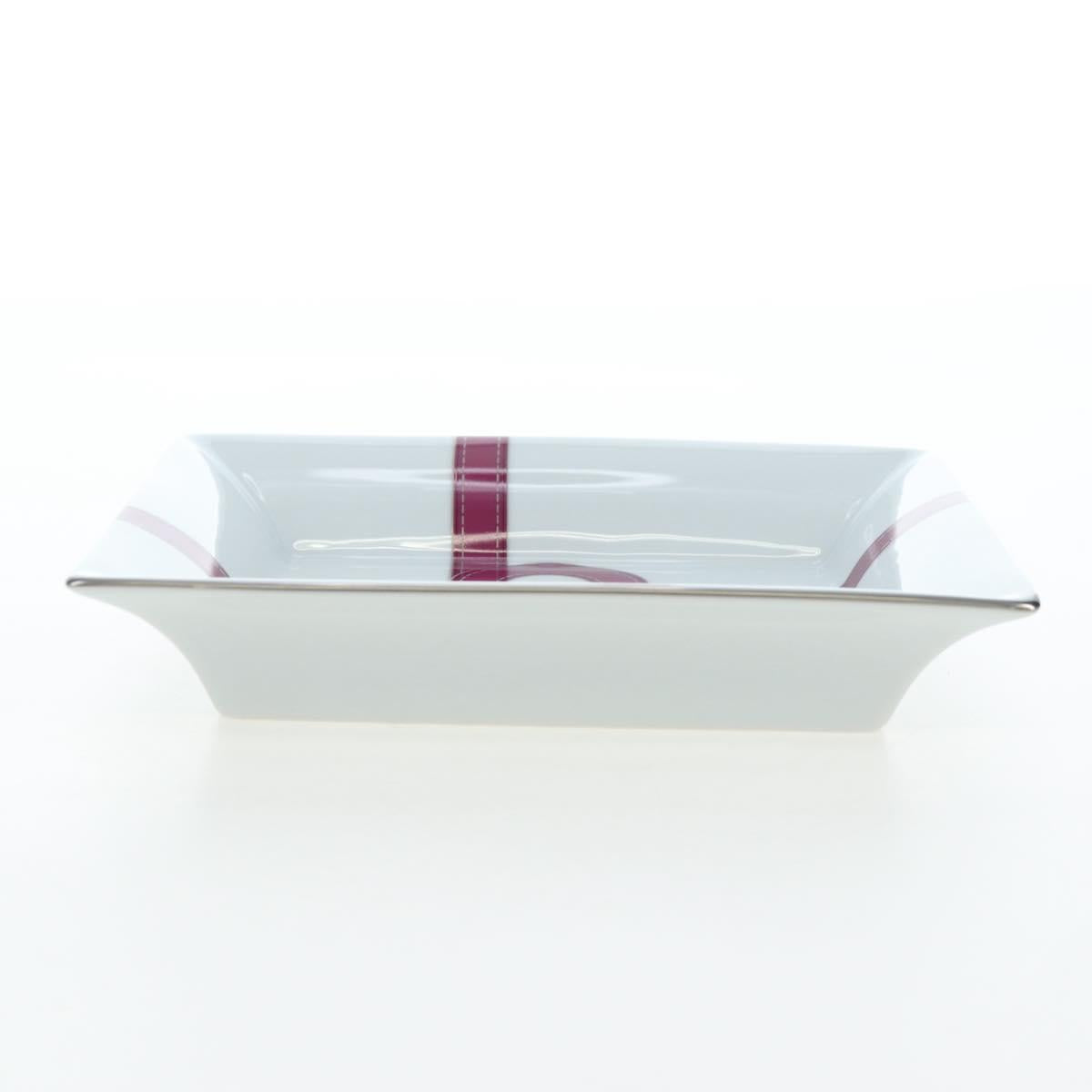 LOUIS VUITTON Plate Glass White LV Auth 195539M