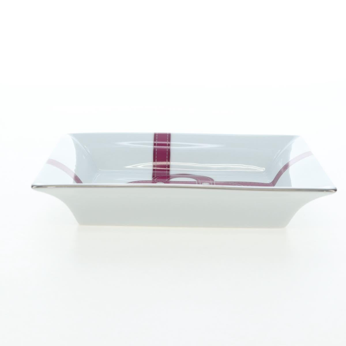 LOUIS VUITTON Plate Glass White LV Auth 195539M