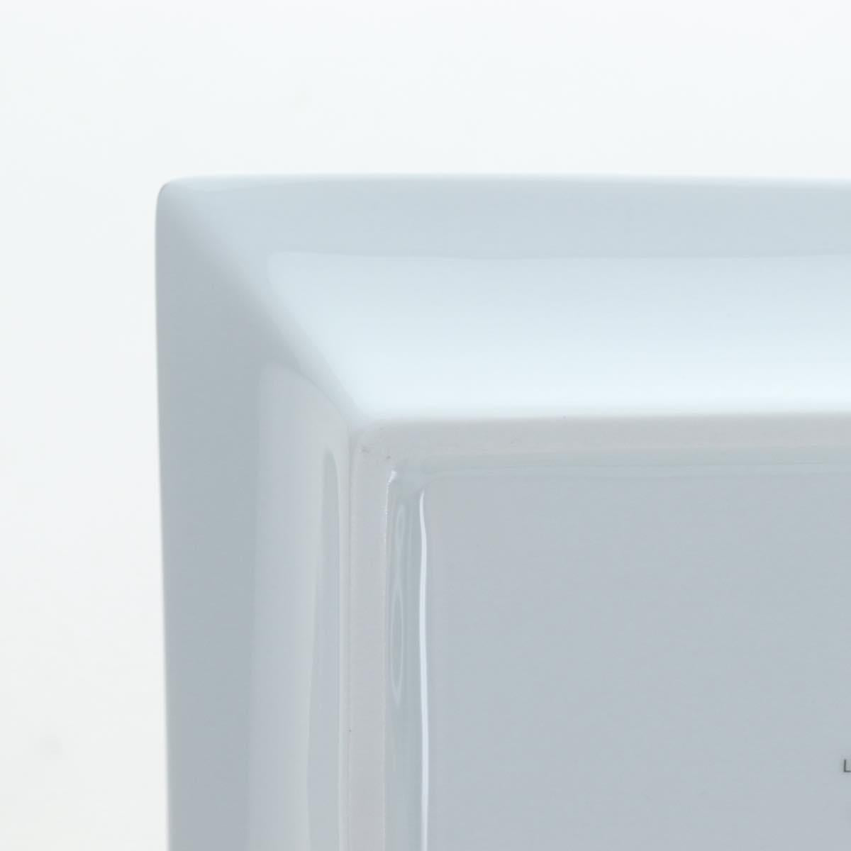 LOUIS VUITTON Plate Glass White LV Auth 195539M