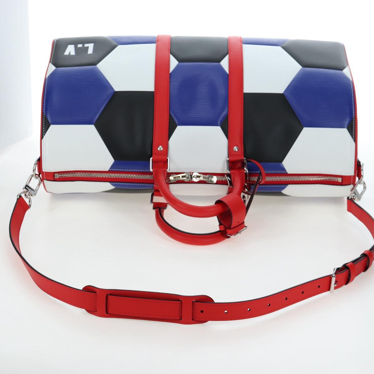 LOUIS VUITTON Epi FIFA Collaboration Keepall Bandouliere 50 Blue Auth 195540SM