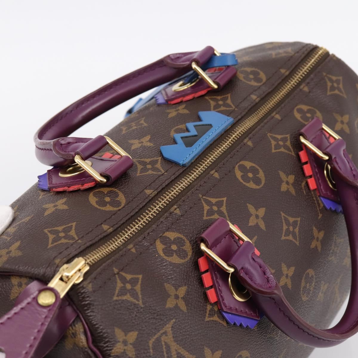 LOUIS VUITTON Monogram Totem Speedy 30 Hand Bag M41666 LV Auth 195541SM