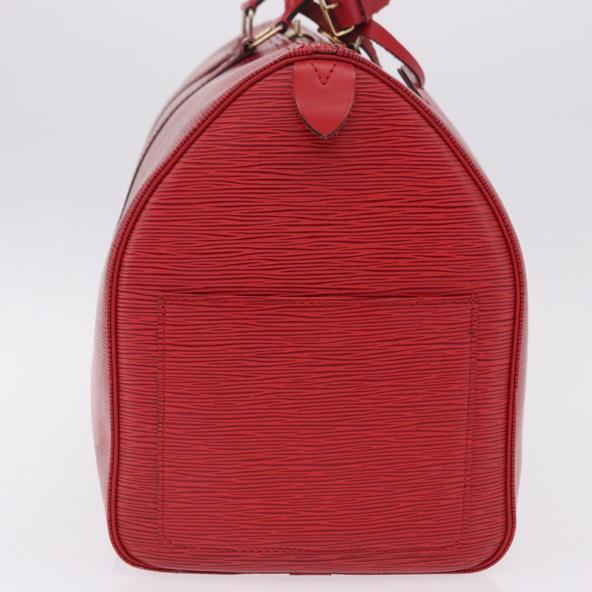 LOUIS VUITTON Epi Keepall 45 Boston Bag Red M42977 LV Auth 195542A