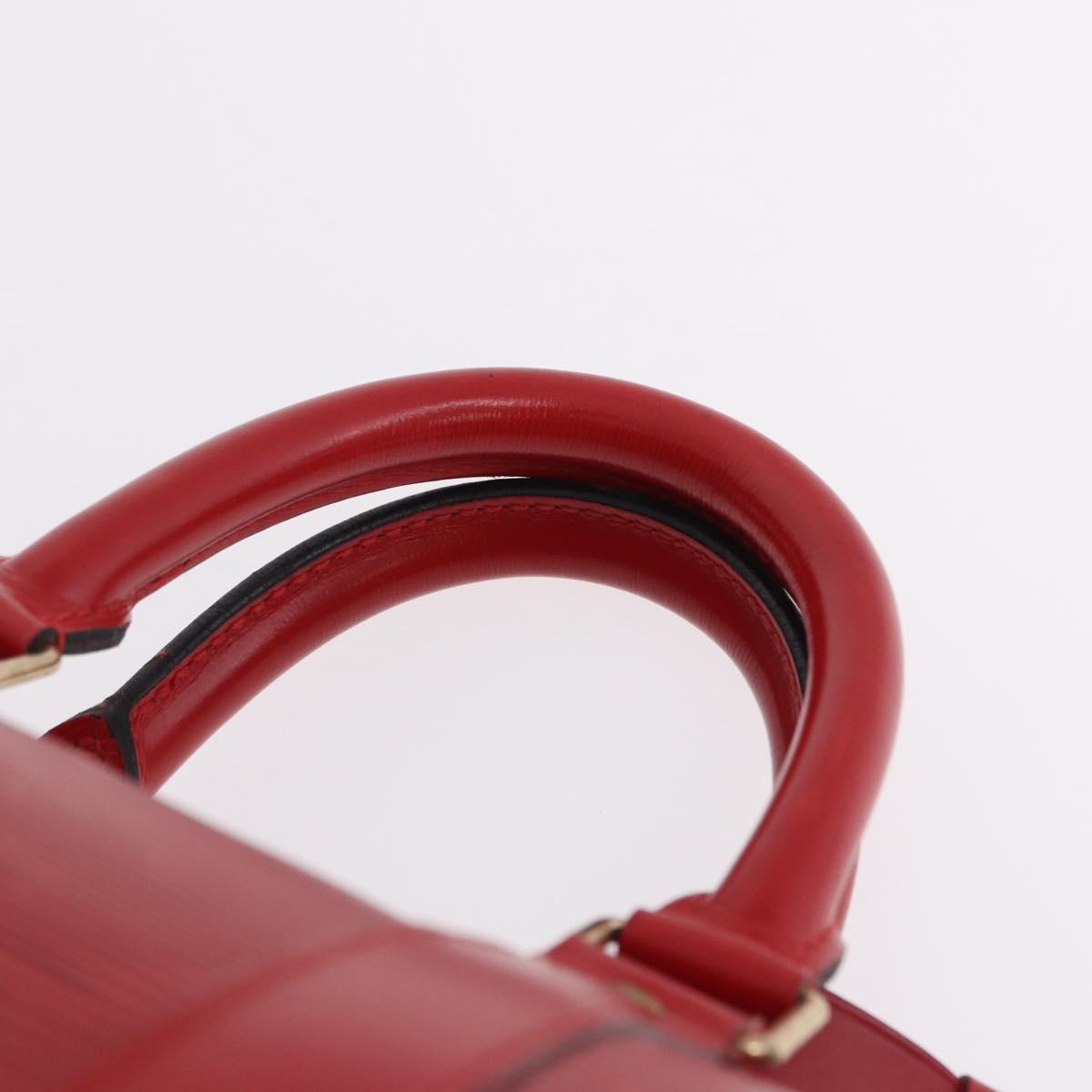 LOUIS VUITTON Epi Keepall 45 Boston Bag Red M42977 LV Auth 195542A