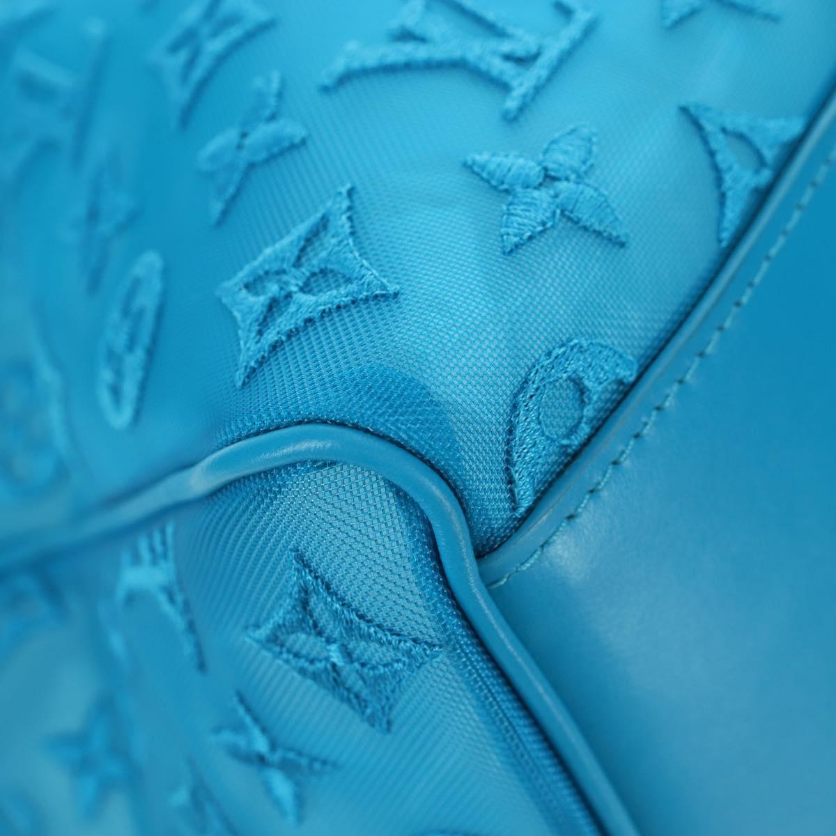 LOUIS VUITTON Monogram Mesh Keepall Triangle 50 Turquoise M45048 Auth 195543SAM