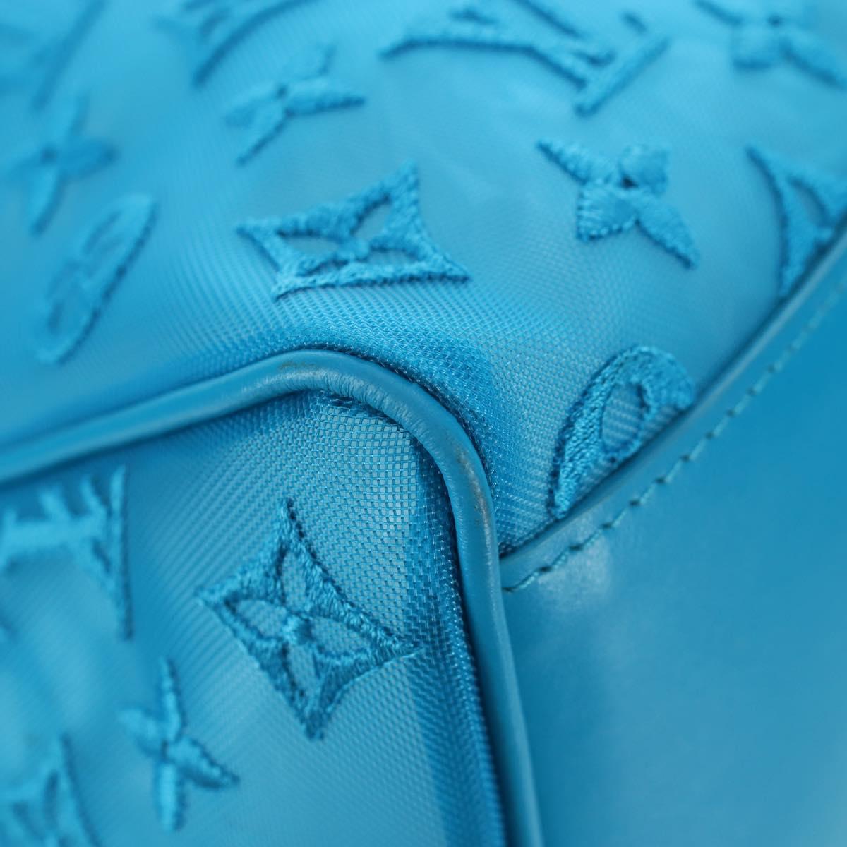 LOUIS VUITTON Monogram Mesh Keepall Triangle 50 Turquoise M45048 Auth 195543SAM