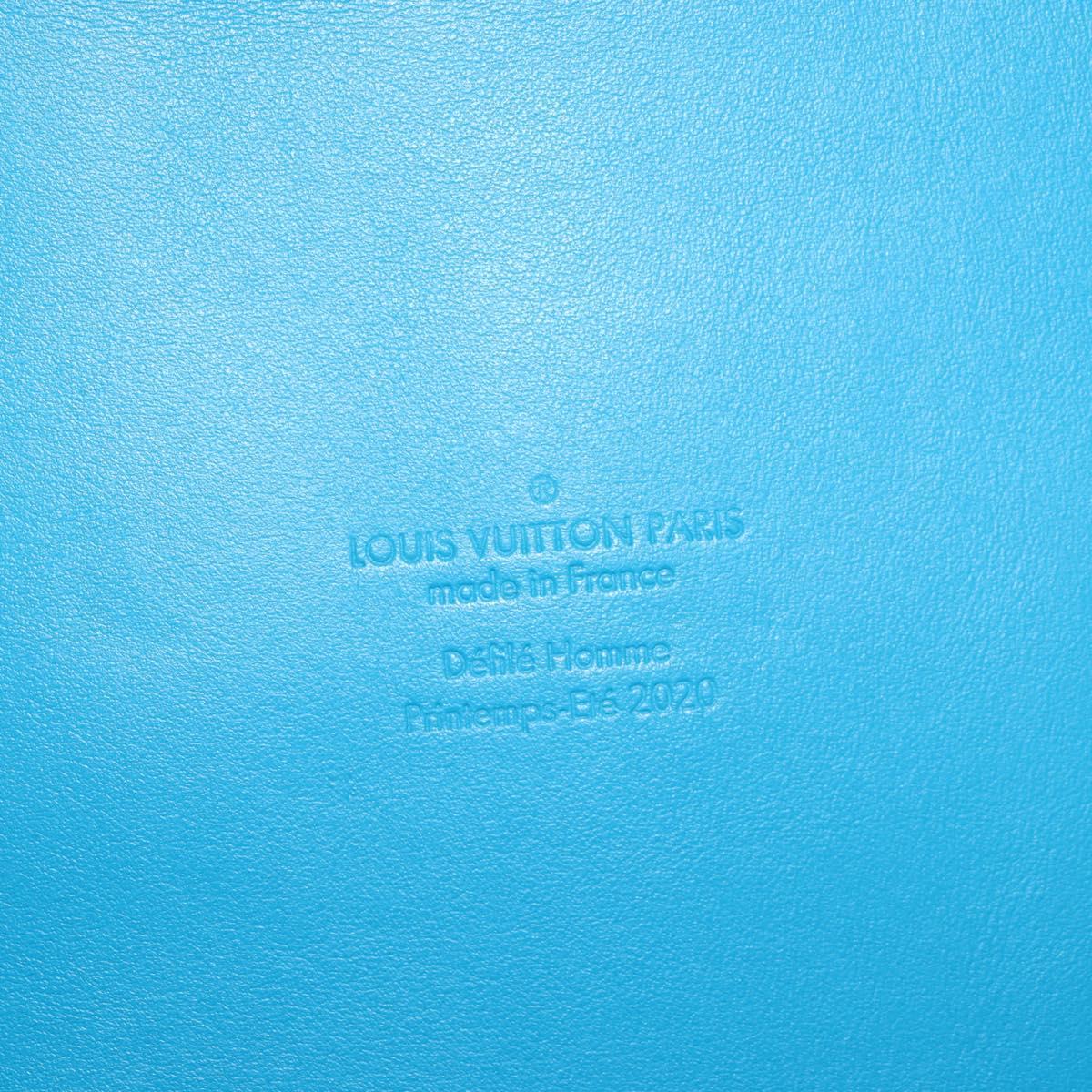LOUIS VUITTON Monogram Mesh Keepall Triangle 50 Turquoise M45048 Auth 195543SAM