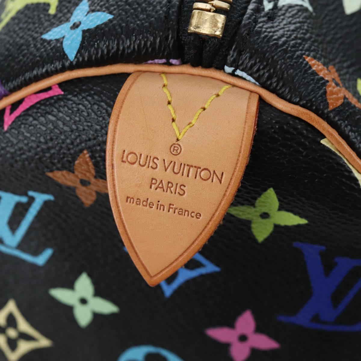 LOUIS VUITTON Monogram Multicolor Keepall 45 Bag Black M92640 Auth 195545SV