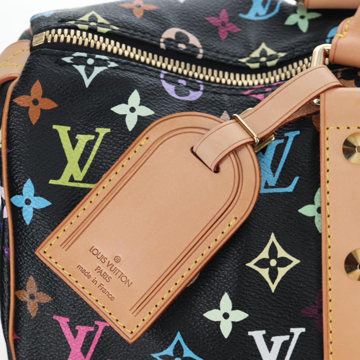 LOUIS VUITTON Monogram Multicolor Keepall 45 Bag Black M92640 Auth 195545SV