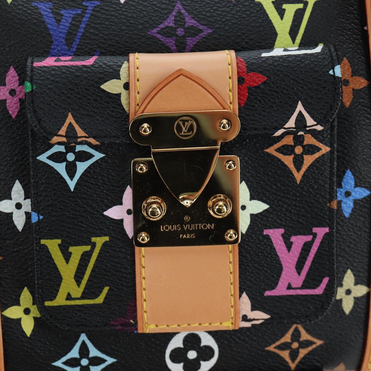 LOUIS VUITTON Monogram Multicolor Keepall 45 Bag Black M92640 Auth 195545SV