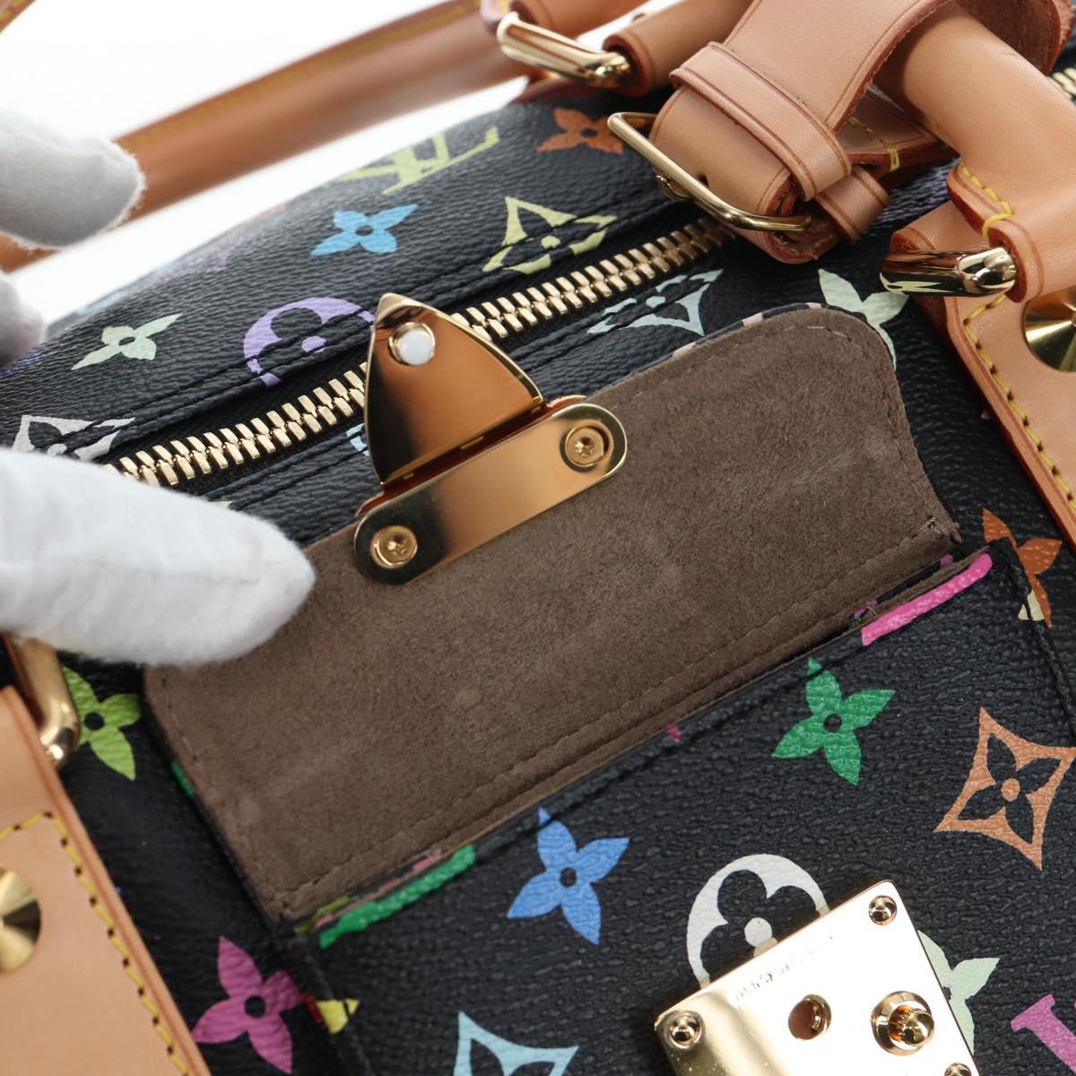 LOUIS VUITTON Monogram Multicolor Keepall 45 Bag Black M92640 Auth 195545SV