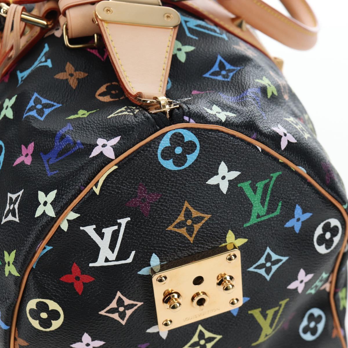 LOUIS VUITTON Monogram Multicolor Keepall 45 Bag Black M92640 Auth 195545SV
