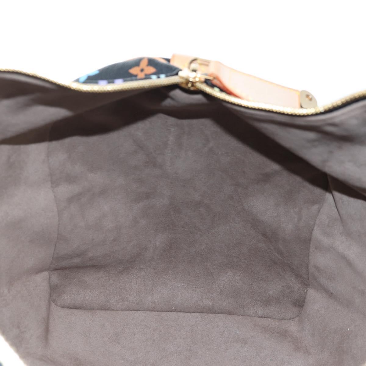 LOUIS VUITTON Monogram Multicolor Keepall 45 Bag Black M92640 Auth 195545SV