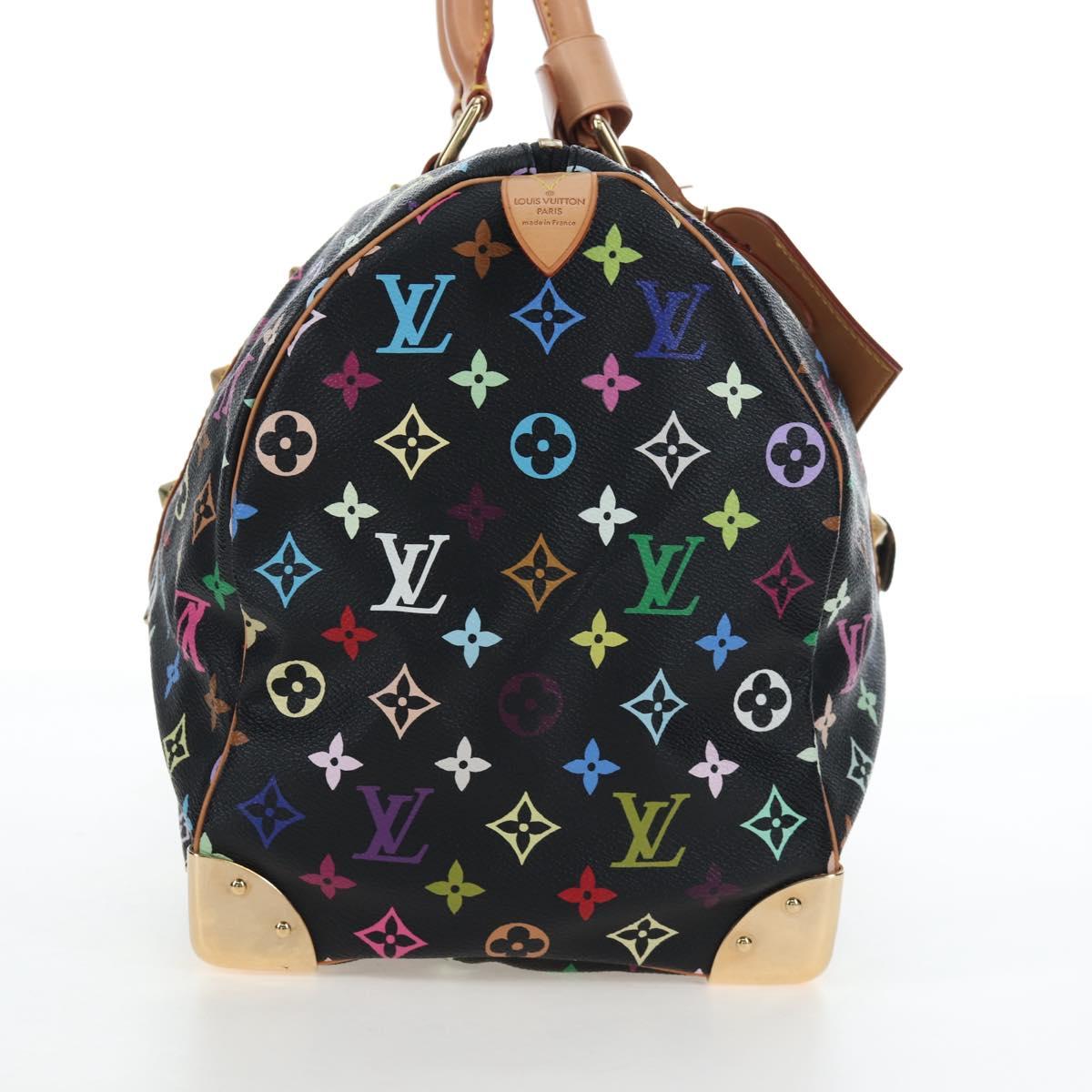 LOUIS VUITTON Monogram Multicolor Keepall 45 Bag Black M92640 Auth 195545SV